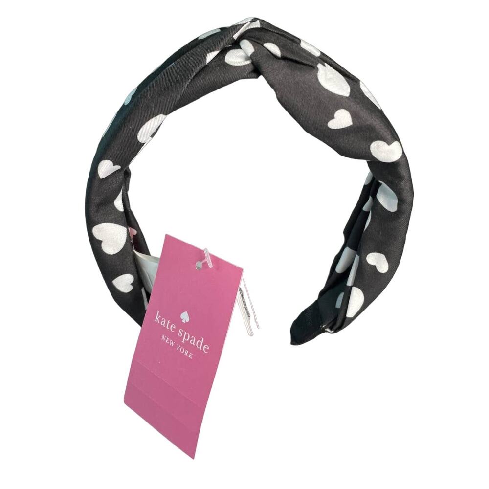 Kate Spade Love Hearts Twisted Headband Black Multi